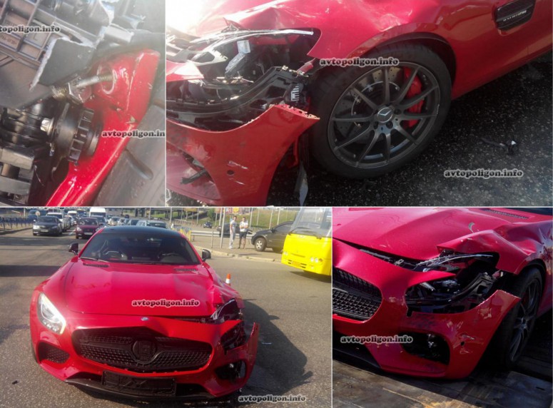 В Украине разбили единственный спорткар Mercedes-AMG GT: фото с ДТП