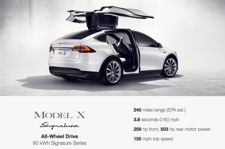Рассекречен дизайн электрического внедорожника Tesla Model X