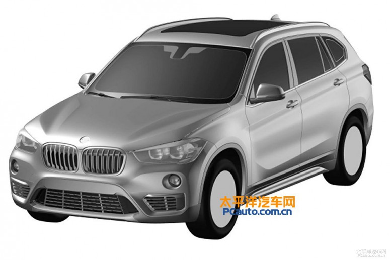Просочившиеся патентные изображения показали удлиненную версию BMW X1