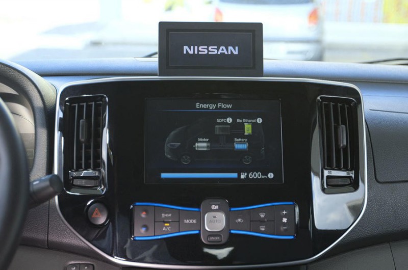 Nissan испытывает прототип, в котором биоэтанол превращается в электричество