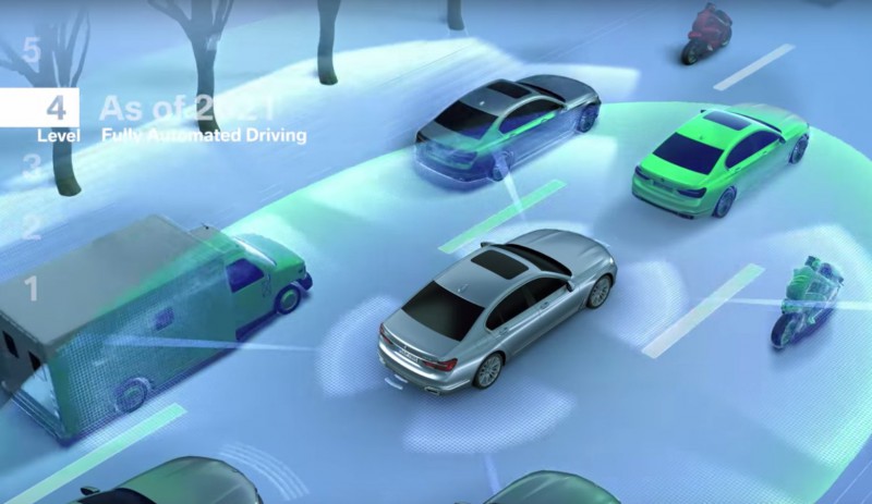 BMW показал пять уровней автономного вождения автомобиля в анимациях [видео]