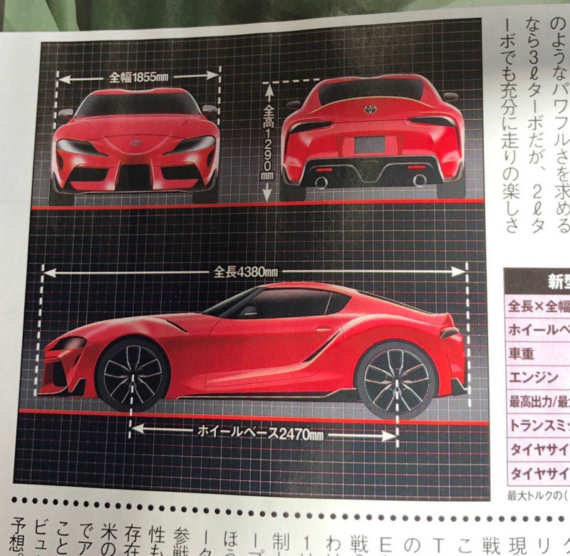 2019 Toyota Supra всплыла в популярном японском журнале
