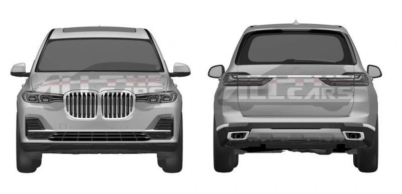 Будущий 2019 BMW X7 просочился в патентных изображениях