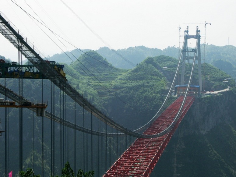 Самый длинный подвесной мост в мире: Китай, \"Айчжай\" [фото]