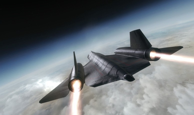 Хвостовой плавник сверхзвукового разведчика SR-71 Blackbird за sr-71-blackbird-14jpg млн
