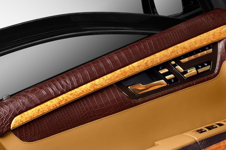 Бронированный Mercedes S600 от TopCar: крокодил, карельская береза и золото