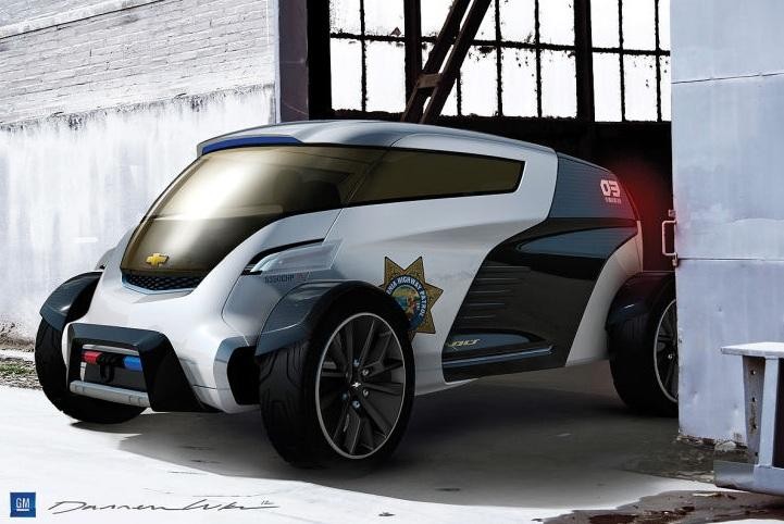 Футуристический патрульный автомобиль 2025 года
