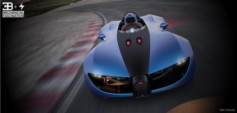 TypeZero: идея одноместного спорт-кара Bugatti [фото]