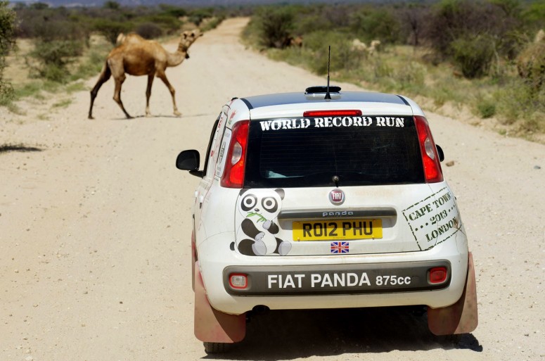 Fiat Panda устанавливает мировой рекорд на трассе Кейптаун-Лондон