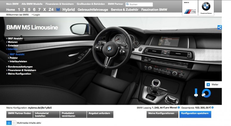 BMW M5 2014 показали случайно [фото]