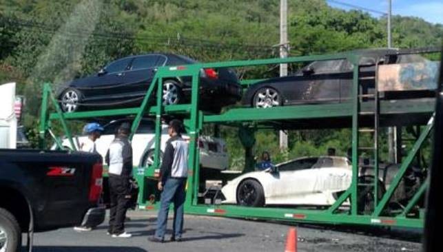 Таиланд: сгорел автовоз с Ferrari, Lamborghini и Bentley [видео]
