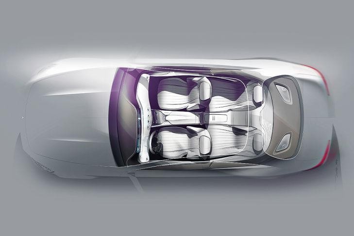 Эскизы двухдверного Mercedes S-Class