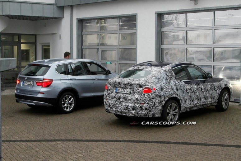 Новый BMW X4 засняли на фоне со своим «младшим братом» X3 [фото]