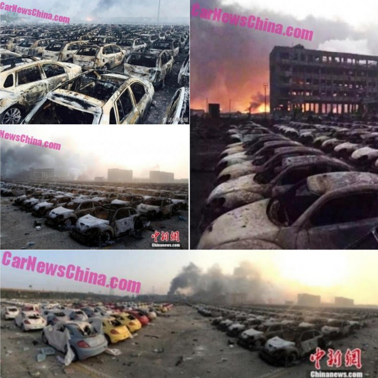 Мощнейший взрыв в Китае уничтожил сотни машин: видео