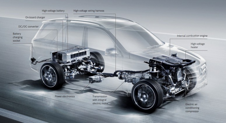 Гибридный Mercedes GLE 500e: мощность суперкара с расходом топлива мини автомобиля