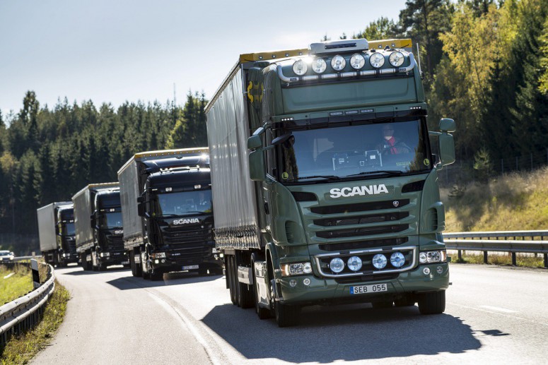 Scania и Ericsson улучшат концепцию движения автопоездов одной колонной