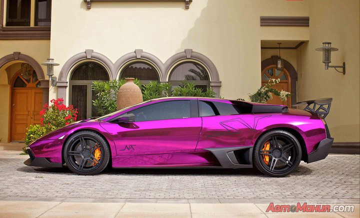 Фиолетовый Lamborghini Murcielago SuperVeloce покрытый хромом [фото]