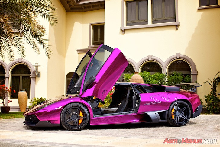 Фиолетовый Lamborghini Murcielago SuperVeloce покрытый хромом [фото]