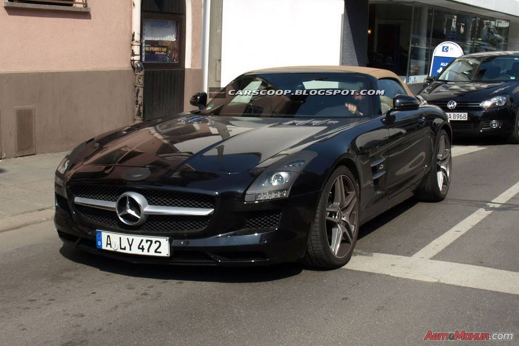 Новый SLS AMG Roadster: шпионские фото на улицах города - 10