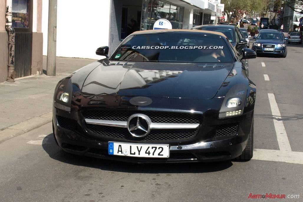 Новый SLS AMG Roadster: шпионские фото на улицах города - 11