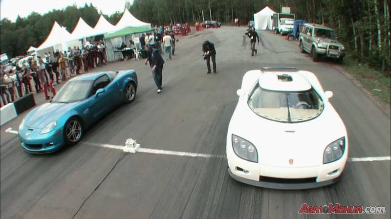 Corvette Z06 против Koenigsegg CCXR [видео] - 1