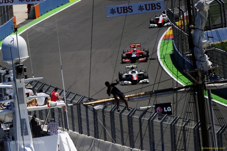 За кадром Формулы-1: Гран-при Европы 2011 (гонка) [49 фото]