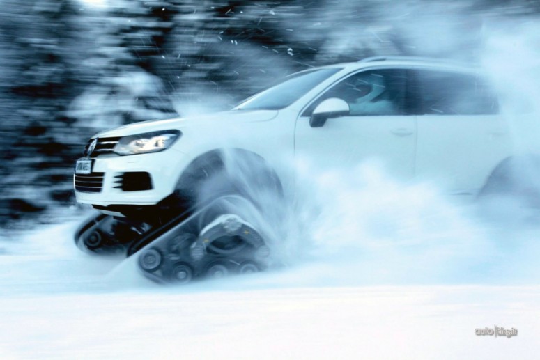 Шведы превратили Volkswagen Touareg в гусеничный снегоход