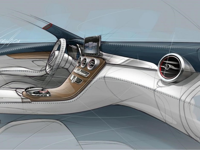 Интерьер 2015 Mercedes C-Class официально